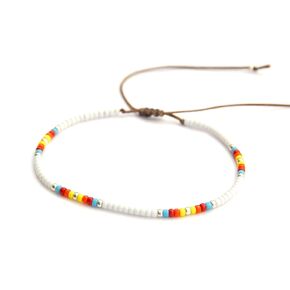 Boho Anklet, Native American Jewelry, Unique Thin Beaded Ankle Bracelet for Women or Girls, Colorful Bohemian Hippie Beach Waterproof Foot Jewelry, Handmade by Tribes