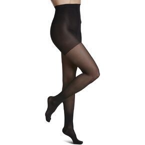 SIGVARIS Women's Sheer Fashion Pantyhose - 15-20mmHg Weight Compression - Sheer Spandex Non-Slip Hosiery for Comfortable Everyday Wear - Black