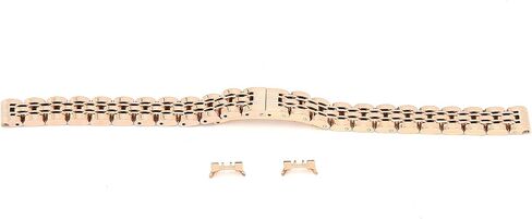 ZJchao 10mm / 0.4in Stainless Steel Watch Strap, Replacement Adjustable Length Watch Band Rose Finish Metal Watch Band Stainless Steel Bracelet Straps Gold Polished Strap for Men Women, Stainless in Saudi Arabia