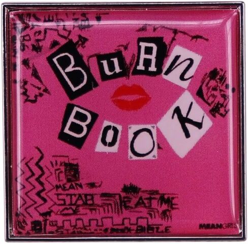 Burn Book Mean Girls Plastics Rumors Gossip Comedy Movie 1.2" Enamel Pin Badge in Saudi Arabia