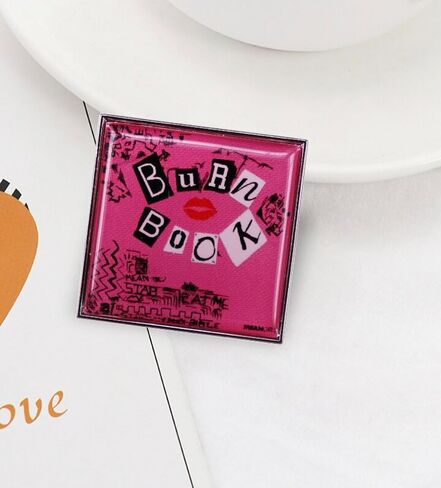 Burn Book Mean Girls Plastics Rumors Gossip Comedy Movie 1.2" Enamel Pin Badge in Saudi Arabia