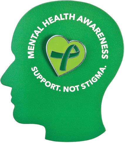 Fun Express Mental Health Awareness Pin on a Card (Set of 12 Metal pins) in Saudi Arabia