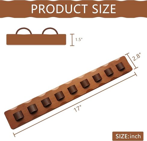 منظم نظارات شمسية من FamilleElement مثبت على الحائط، حامل نظارات شمسية خشبي، حامل نظارات للتخزين والعرض، ديكور منزلي للجدران والأبواب والخزائن (أبيض) in Kuwait