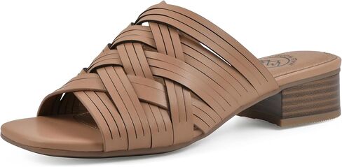 WHITE MOUNTAIN Women's Alluvia Low Block Heel Woven Sandal in Saudi Arabia