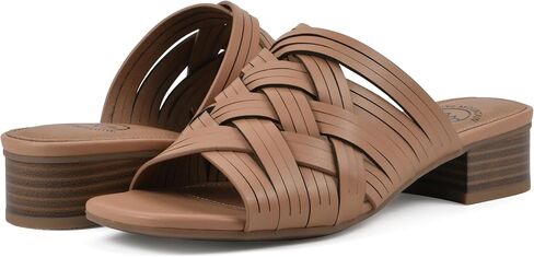 WHITE MOUNTAIN Women's Alluvia Low Block Heel Woven Sandal in Saudi Arabia