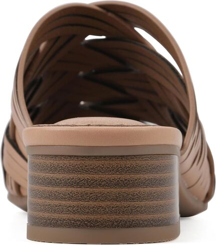 WHITE MOUNTAIN Women's Alluvia Low Block Heel Woven Sandal in Saudi Arabia