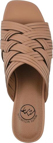 WHITE MOUNTAIN Women's Alluvia Low Block Heel Woven Sandal in Saudi Arabia