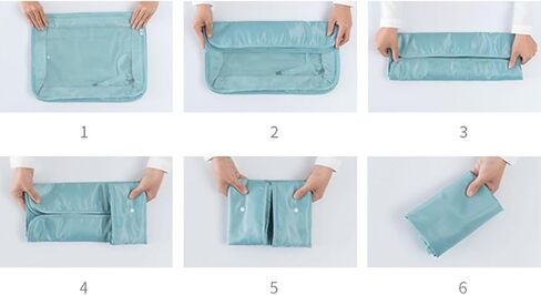 GOLEDU 7-Piece Lightweight Luggage Organizer Foldable Cube Luggage Organizer Waterproof Travel Lingerie Clothes Organizer Luggage Storage Bag in Kuwait