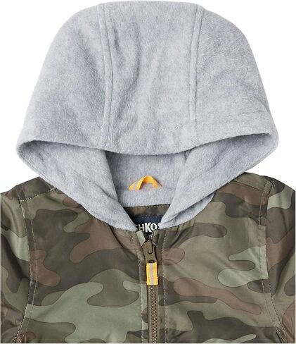 OshKosh B'Gosh boys Midweight Fleece Lined Windbreaker Transitional Jacket, Green Camo, 4T US in Kuwait