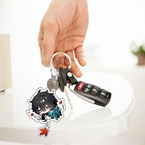 سلسلة مفاتيح على شكل نجمة هونكاي من بيجياوكا، 10 قطع من اكسسوارات سلسلة المفاتيح على شكل مجسم اكريليك لطيف، هدية ساحرة لمحبي الالعاب، ملونة، 5.3 × 5.3 سم/2.09 انش × 2.09 انش in Kuwait