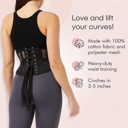 EC EXPO CITY Women Double Steel Boned Heavy Duty Underbust Waist Training Shaper costume Corset in Saudi Arabia