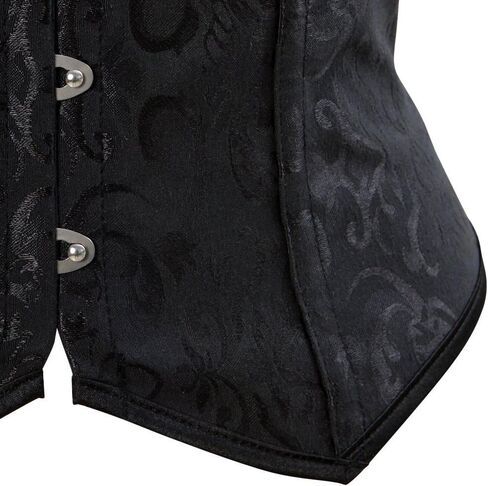 Blidece Women's Lace Up Boned Underbust Corset Denim Bustier Vest Top Waist Cincher S-6XL in Kuwait