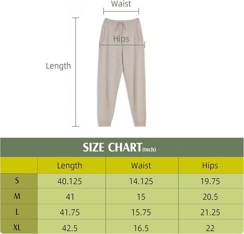 طقم بدلة رياضية نسائية محبوكة من الكشمير من GreenMount مكونة من قطعتين، بلوفر بولو عميق على شكل حرف V وبنطلون رياضي يحافظ على دفء 37.5 درجة (كاكي، M) in Kuwait