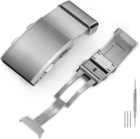 TACTICAL FROG Watch Clasps Stainless Steel Watchband Milled Clasp Folding Deployment Clasp Replacement for Watch Strap 18mm/20mm/22mm in Saudi Arabia