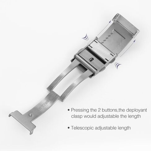 TACTICAL FROG Watch Clasps Stainless Steel Watchband Milled Clasp Folding Deployment Clasp Replacement for Watch Strap 18mm/20mm/22mm in Saudi Arabia