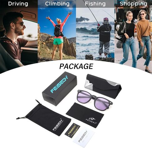 FEISEDY Men Sunglasses, Driving Photochromic Polarized Sunglasses, Outdoor Sport Cycling Fishing UV400 B1062 in Saudi Arabia
