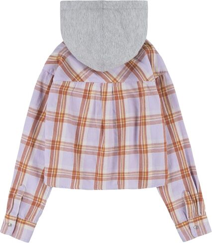 Levi's® Girl's Hooded Button-Up Flannel Shirt (Big Kids) Pastel Lilac XL (14-16 Big Kid) in Saudi Arabia
