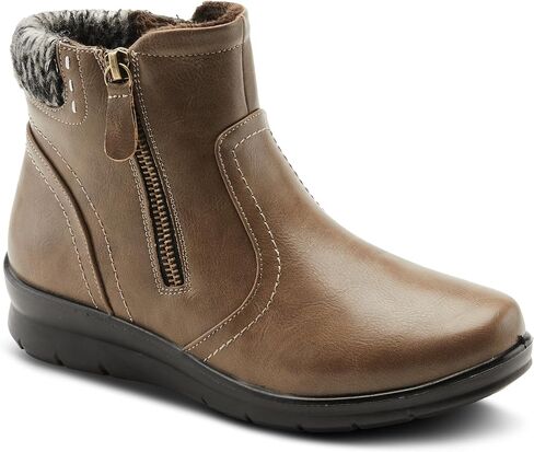 Flexus Spring Step Snowedin Ankle Booties for Women - Waterproof Ankle Boots with Side Zipper - Comfortable Women's Boots for Outdoor Walk in Saudi Arabia
