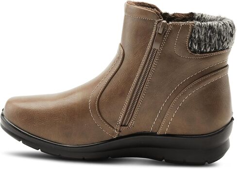 Flexus Spring Step Snowedin Ankle Booties for Women - Waterproof Ankle Boots with Side Zipper - Comfortable Women's Boots for Outdoor Walk in Saudi Arabia