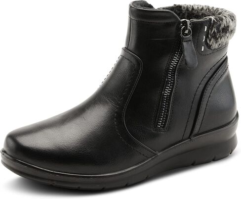 Flexus Spring Step Snowedin Ankle Booties for Women - Waterproof Ankle Boots with Side Zipper - Comfortable Women's Boots for Outdoor Walk in Saudi Arabia