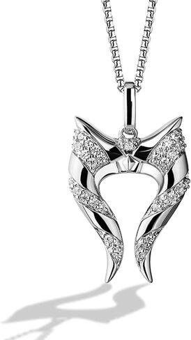 Jewelili Star Wars Fine Jewelry Ahsoka Tano Women's Pendant 1/6 Ct.Tw. Diamonds, Sterling Silver in Saudi Arabia