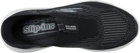Skechers Men's Max Cushioning Slip-Ins-Athletic Slip-On Running Walking Shoes with Memory Foam Sneaker, Black/White, 12.5 in Saudi Arabia