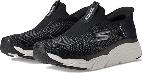 Skechers Men's Max Cushioning Slip-Ins-Athletic Slip-On Running Walking Shoes with Memory Foam Sneaker, Black/White, 12.5 in Saudi Arabia