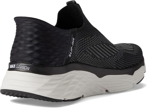 Skechers Men's Max Cushioning Slip-Ins-Athletic Slip-On Running Walking Shoes with Memory Foam Sneaker, Black/White, 12.5 in Saudi Arabia