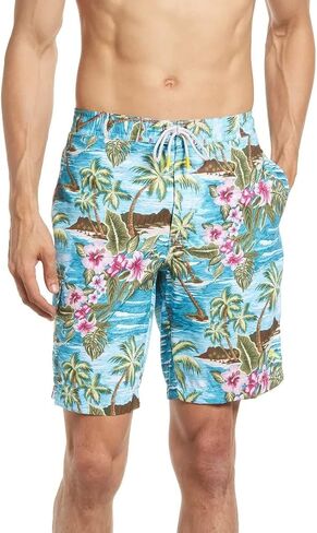 Tommy Bahama Baja Hula High Sea 9" Board Swim Trunks (Color: at Sea, Size M) in Saudi Arabia