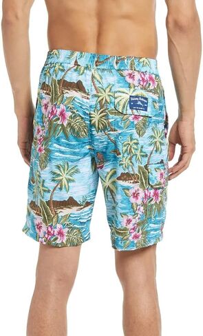 Tommy Bahama Baja Hula High Sea 9" Board Swim Trunks (Color: at Sea, Size M) in Saudi Arabia