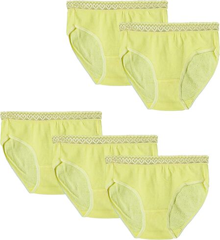 Cotton Briefs 5P for Women,Soft Comfy Ladies Underpants Briefs Hipster Lace Bikini Briefs Panties in Saudi Arabia