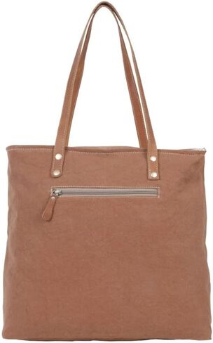 Myra Bag Cowhide Purse - Oakley Specks Cowhide Purses for Women with Floral Tooled Leather Accent, Cow Hide Purse and Canvas Tote, Cowhide Fringe Purse, Western Gifts for Women in Kuwait