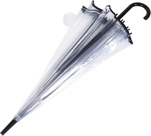 Meichoon Clear Umbrella for Rain Wedding 16 Ribs Big Size Windproof Auto Open See Through Travel Essentials in Kuwait