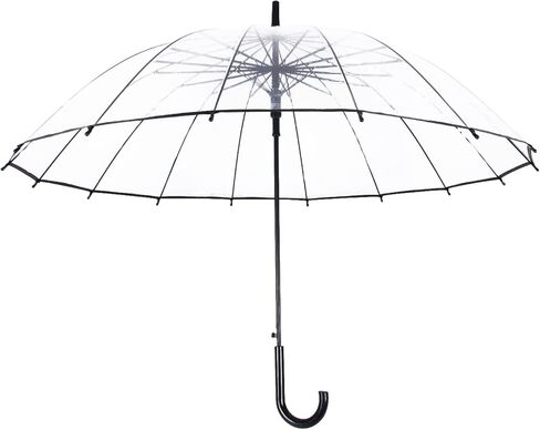 Meichoon Clear Umbrella for Rain Wedding 16 Ribs Big Size Windproof Auto Open See Through Travel Essentials in Kuwait
