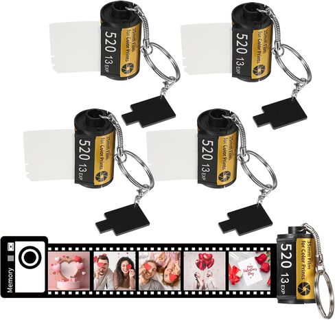 Guiqulai Sublimation Film Roll Keychain Personalized Photo Keychain Camera Memory Keychain for Valentine's Day Gifts in Saudi Arabia