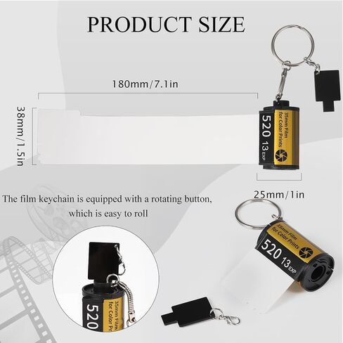 Guiqulai Sublimation Film Roll Keychain Personalized Photo Keychain Camera Memory Keychain for Valentine's Day Gifts in Saudi Arabia