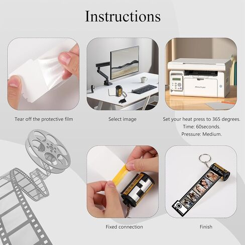Guiqulai Sublimation Film Roll Keychain Personalized Photo Keychain Camera Memory Keychain for Valentine's Day Gifts in Saudi Arabia