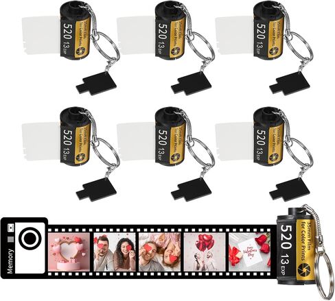 Guiqulai Sublimation Film Roll Keychain Personalized Photo Keychain Camera Memory Keychain for Valentine's Day Gifts in Saudi Arabia