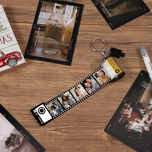 Guiqulai Sublimation Film Roll Keychain Personalized Photo Keychain Camera Memory Keychain for Valentine's Day Gifts in Saudi Arabia