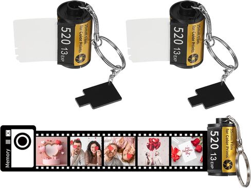 Guiqulai Sublimation Film Roll Keychain Personalized Photo Keychain Camera Memory Keychain for Valentine's Day Gifts in Saudi Arabia