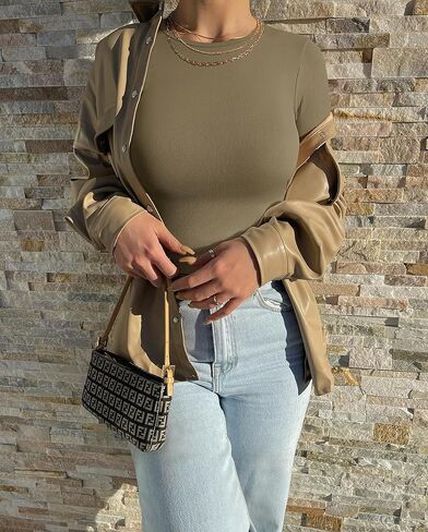 TOB للنساء قطعتين ملابس داخلية مثيرة مضلع قطعة واحدة كم طويل رقبة دائرية ملابس داخلية رمادي داكن بيج in Kuwait