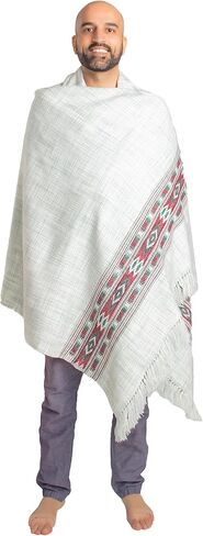 Om Shanti Crafts Meditation Shawl or Blanket, Exotic Shawl/Wrap, Oversize Scarf or Stole. Unisex in Kuwait