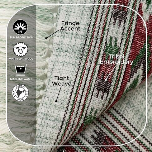 Om Shanti Crafts Meditation Shawl or Blanket, Exotic Shawl/Wrap, Oversize Scarf or Stole. Unisex in Kuwait