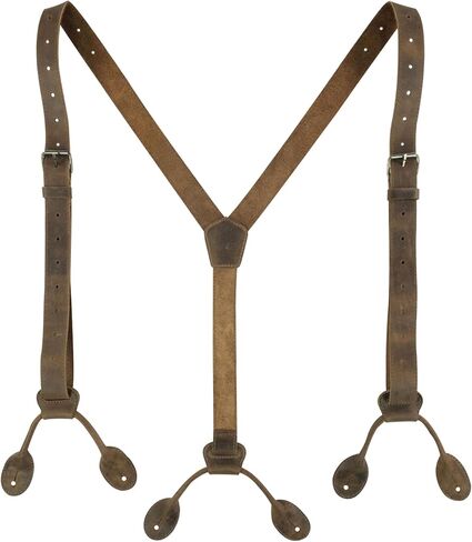 Hide & Groom، حمالات نهاية بزر خلفي على شكل حرف Y لرفقاء العريس، أفضل الرجال، العزاب، مثالية لحفلات الزفاف، وحفلات العشاء، جلد محبب بالكامل، مصنوع يدويًا، بني بوربون in Kuwait