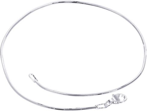 Gem Avenue Stylish Women's 925 Sterling Silver Anklet with a 1.5mm Faceted Snake Foot Chain and Secure Lobster Clasp Choose from 9, 10, or 11 inch length in Saudi Arabia