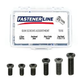 FastenerLine Small Weaver-Oval Head Torx Gun Screws Assortment, 120 Pieces