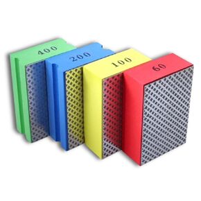Sanding Pads, 4pcs Polishing Pads for Ceramic Tile Glass Stone Granite Wood Marble Metal, Sanding Blocks Polishing 60#,100#,200#,400#