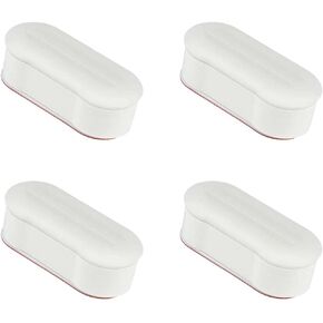 4 Pieces Toilet Seat Bumper Toilet Seat Pad Toilet Seat Bumper Pad Toilet Lid Bumper Replacement Bumpers for Bidet with Strong Adhesive, White