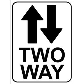 Two Way Traffic Arrows Sign Metal Tin Sign 8x12 Inches Caution Danger Safety Security Warning Notice Signs