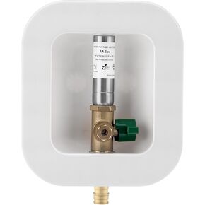 Solimeta Ice Maker Outlet Box with Water Hammer Arrestor PEX Connection, with Shutoff Valve